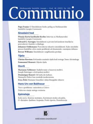 Communio, međunarodni katolički časopis br. 145