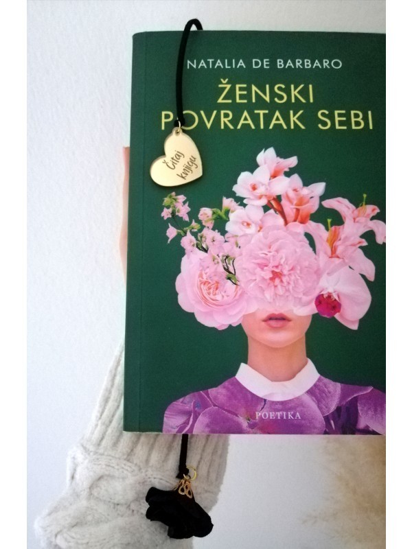Bookmark - ZLATNO srce Čitaj knjigu i CRNI cvijet, CRNA vezica 3095