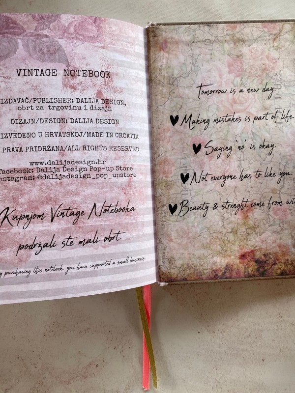 Rokovnik - Vintage Notebook Paper and Pen 10994
